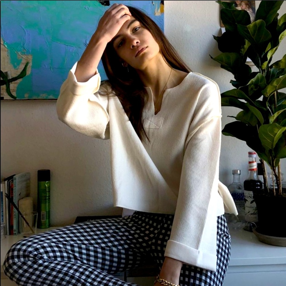 Urban Outfitters Jax inside out notch neck top